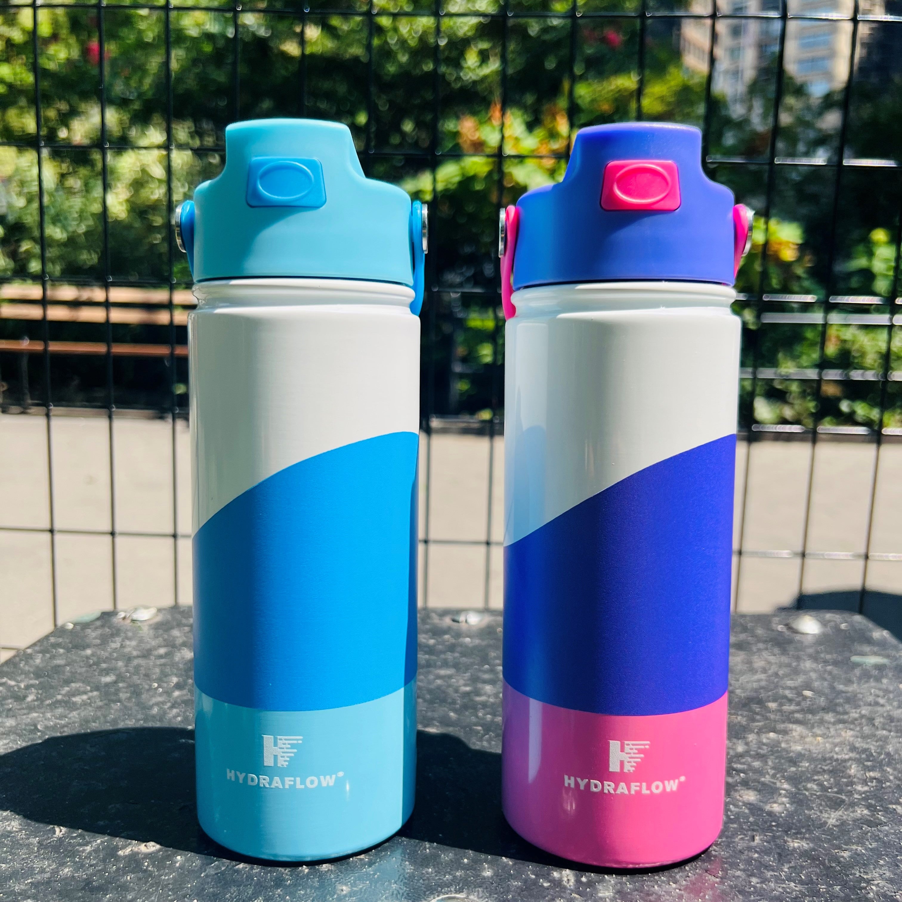 17 oz Color Block Hybrid Flipstraw Bottle