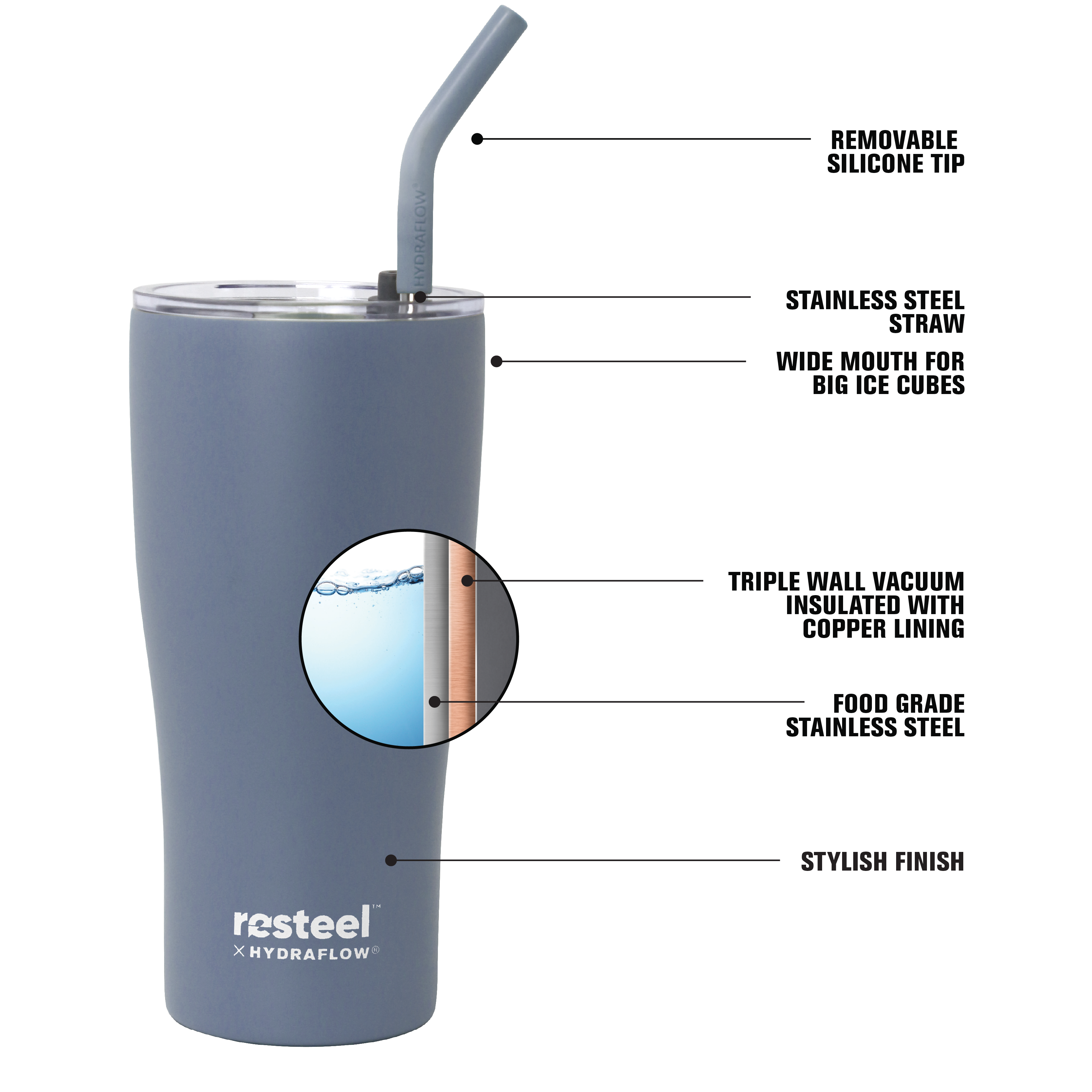 30 oz Resteel Capri Tumbler