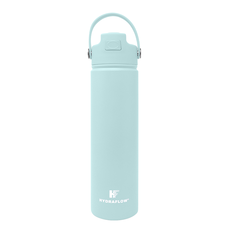 Glass Water Bottle with Sleeve - Translucent Blue