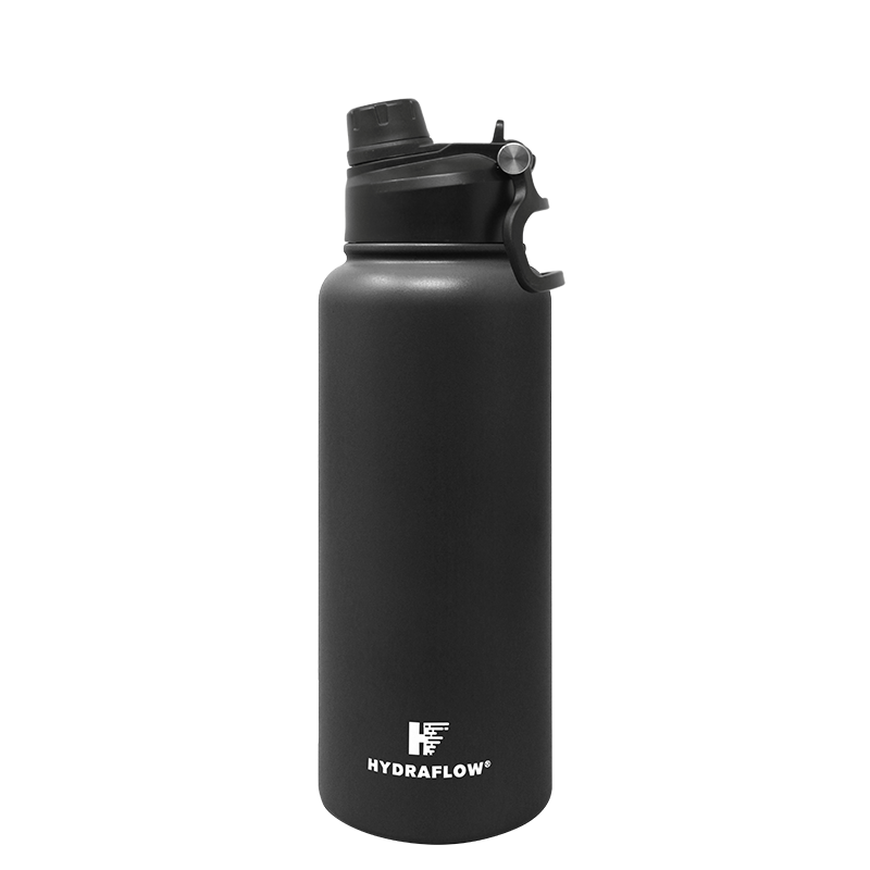 HYDRAPEAK Active 40 Oz Stainless Hot Cold Water Bottle w/ 3 Lids Silicon  Boot