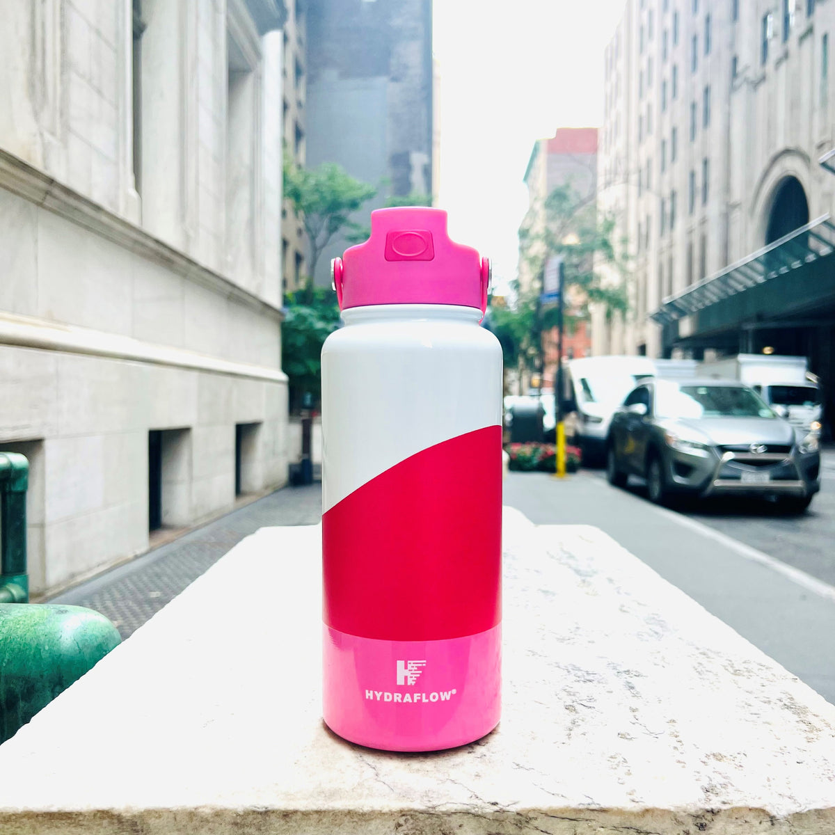 Block Color Bottle 34 oz Color Block Hybrid Flipstraw Bottle