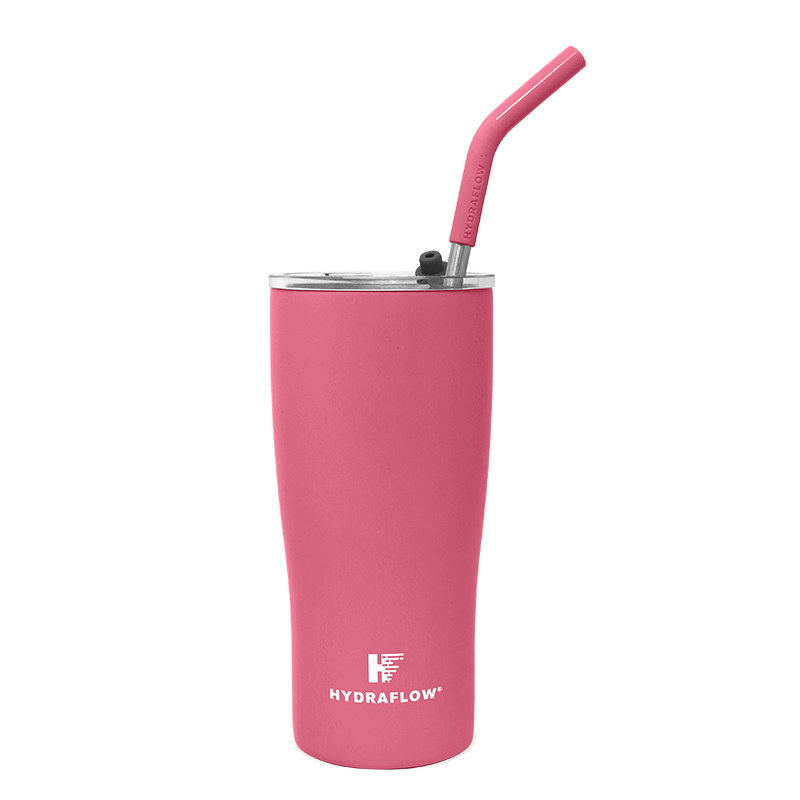 20 ounce HORSE HEART PINK KIDS theme skinny tumbler cup insulated