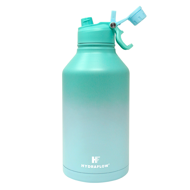 Hydraflow Triple Insulated Water Bottle Stainless Steel Flask 34oz. Teal  Ombre